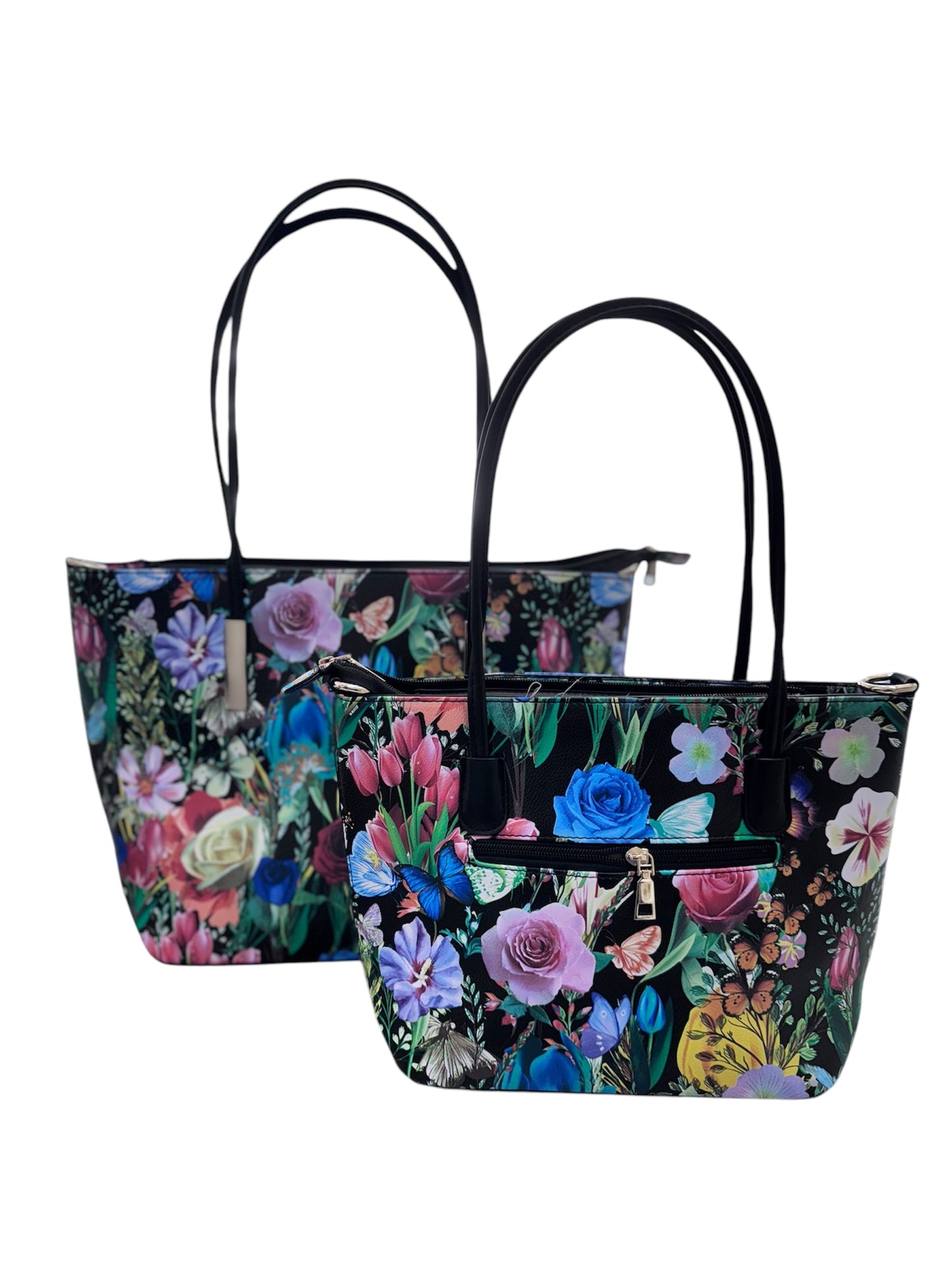 Borsa grande con fiori primaverili