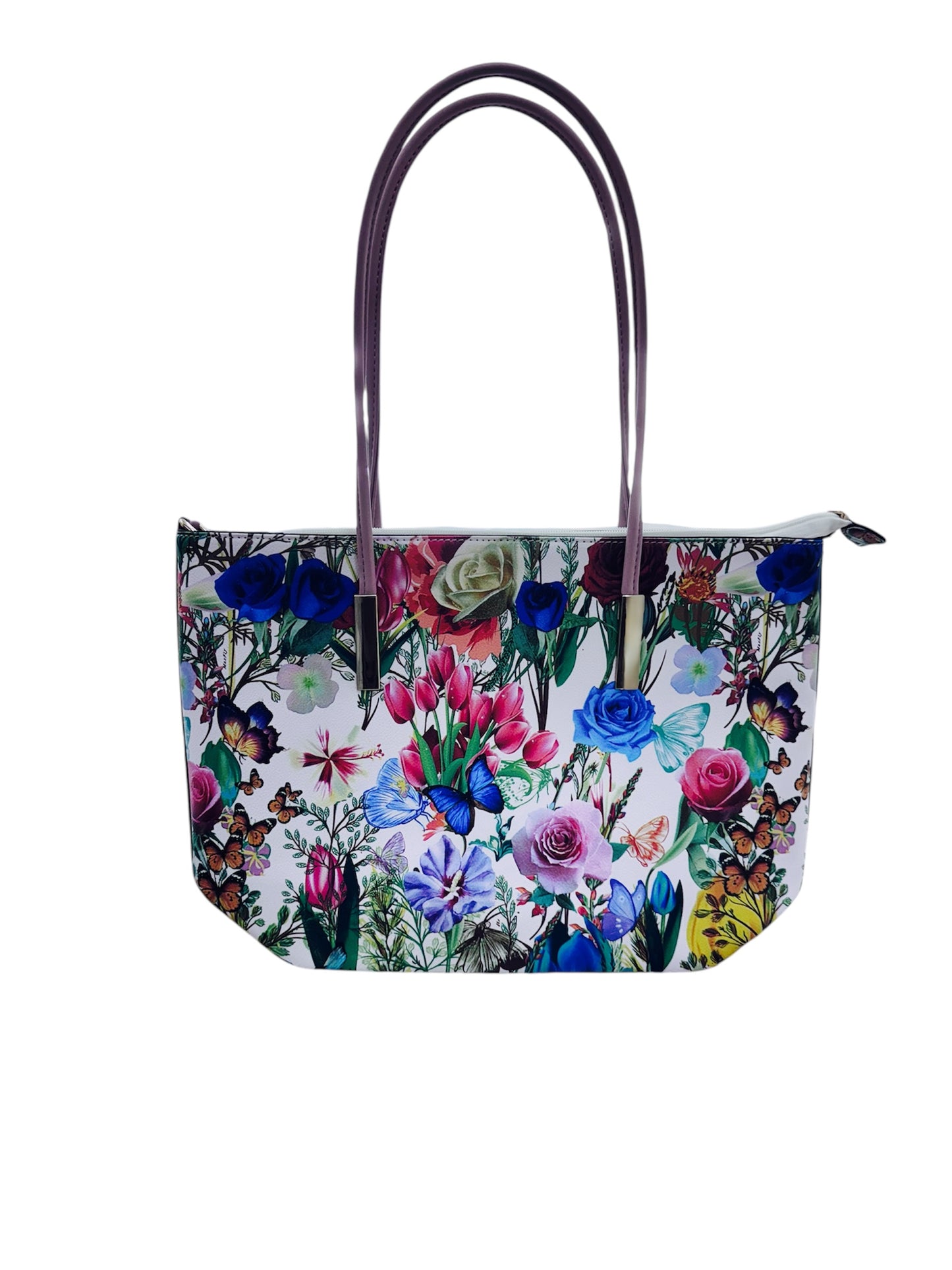 Borsa grande con fiori primaverili