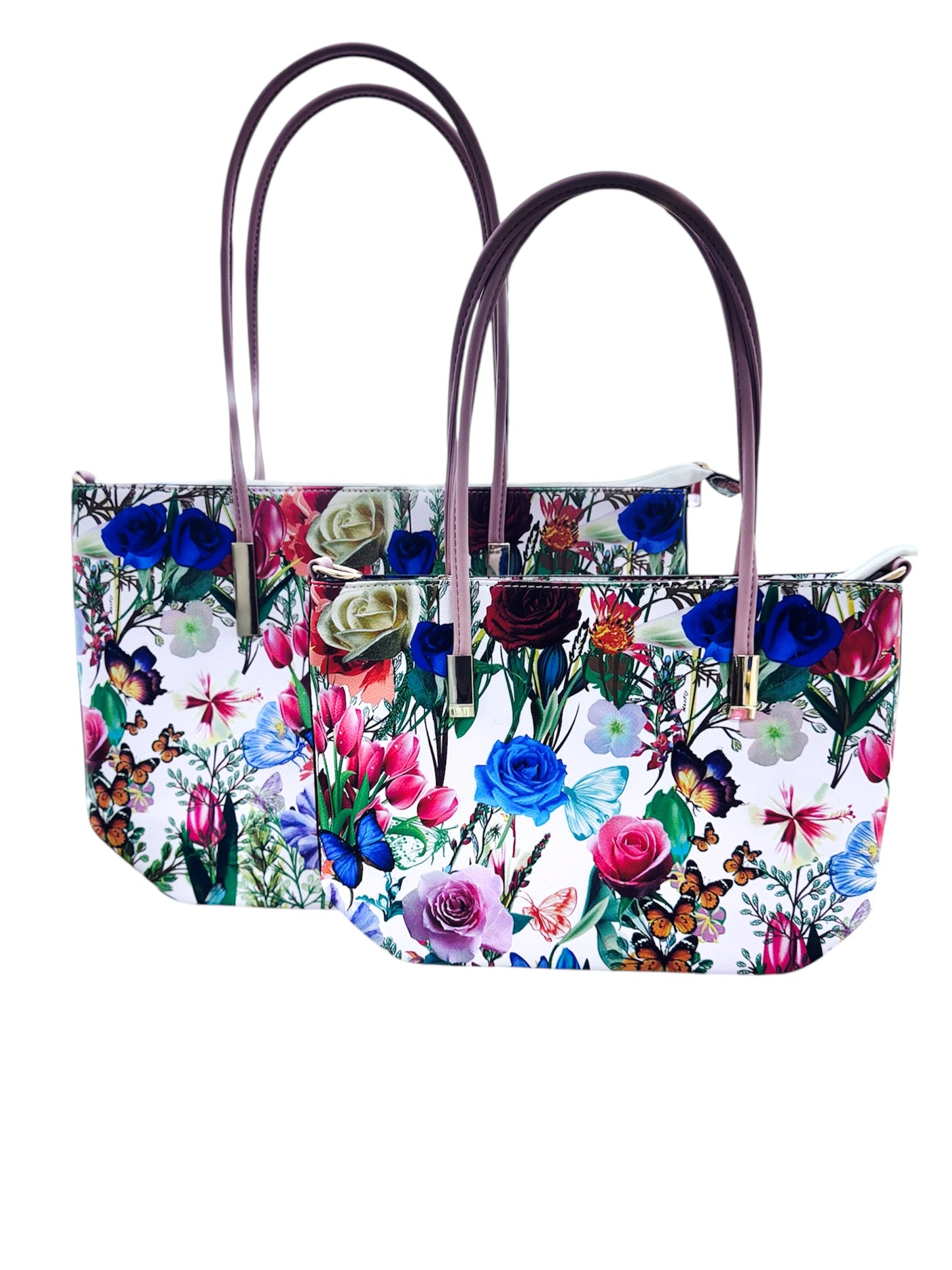 Borsa grande con fiori primaverili