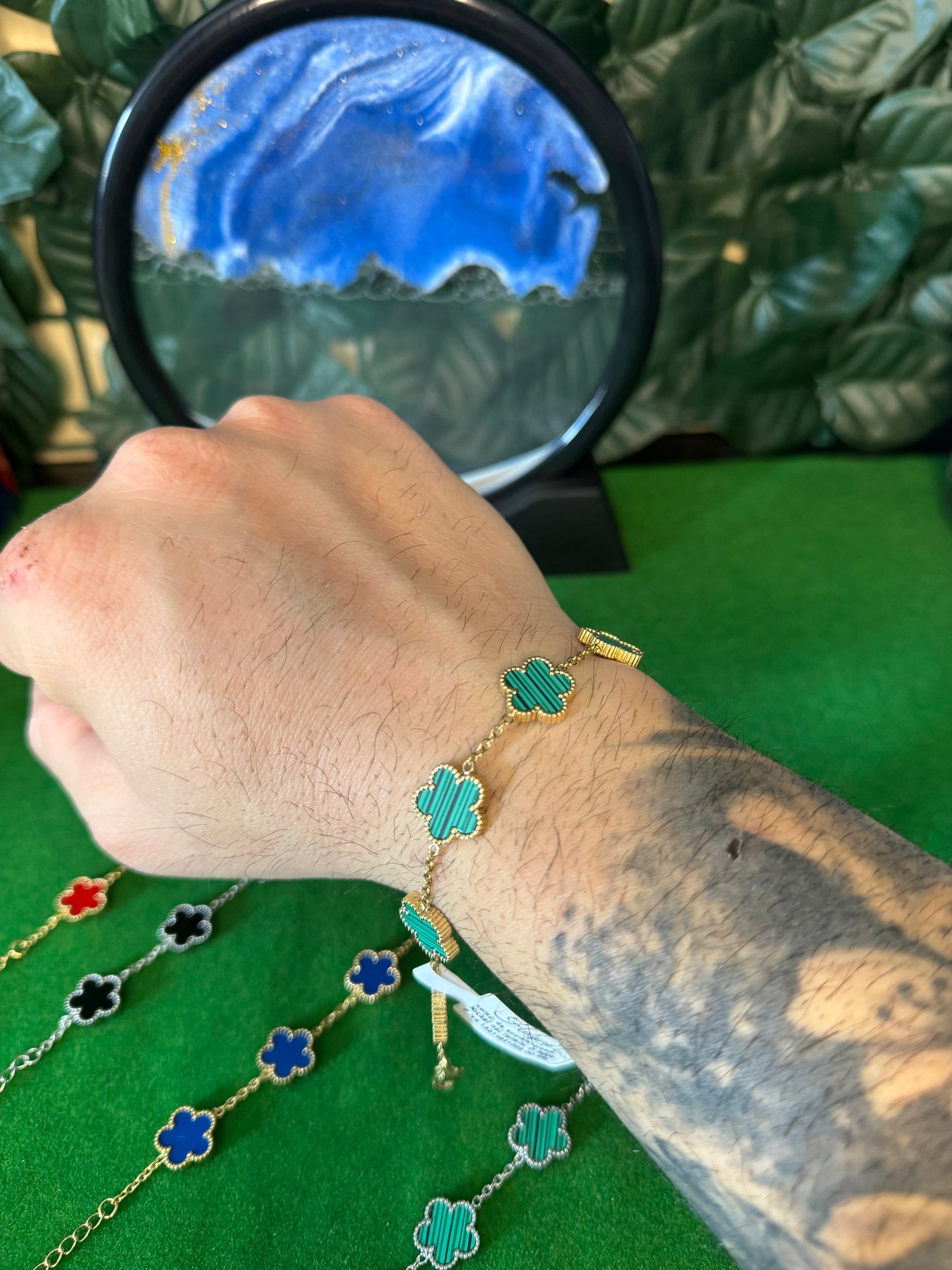 Bracciale con fiori colorati in Acciaio