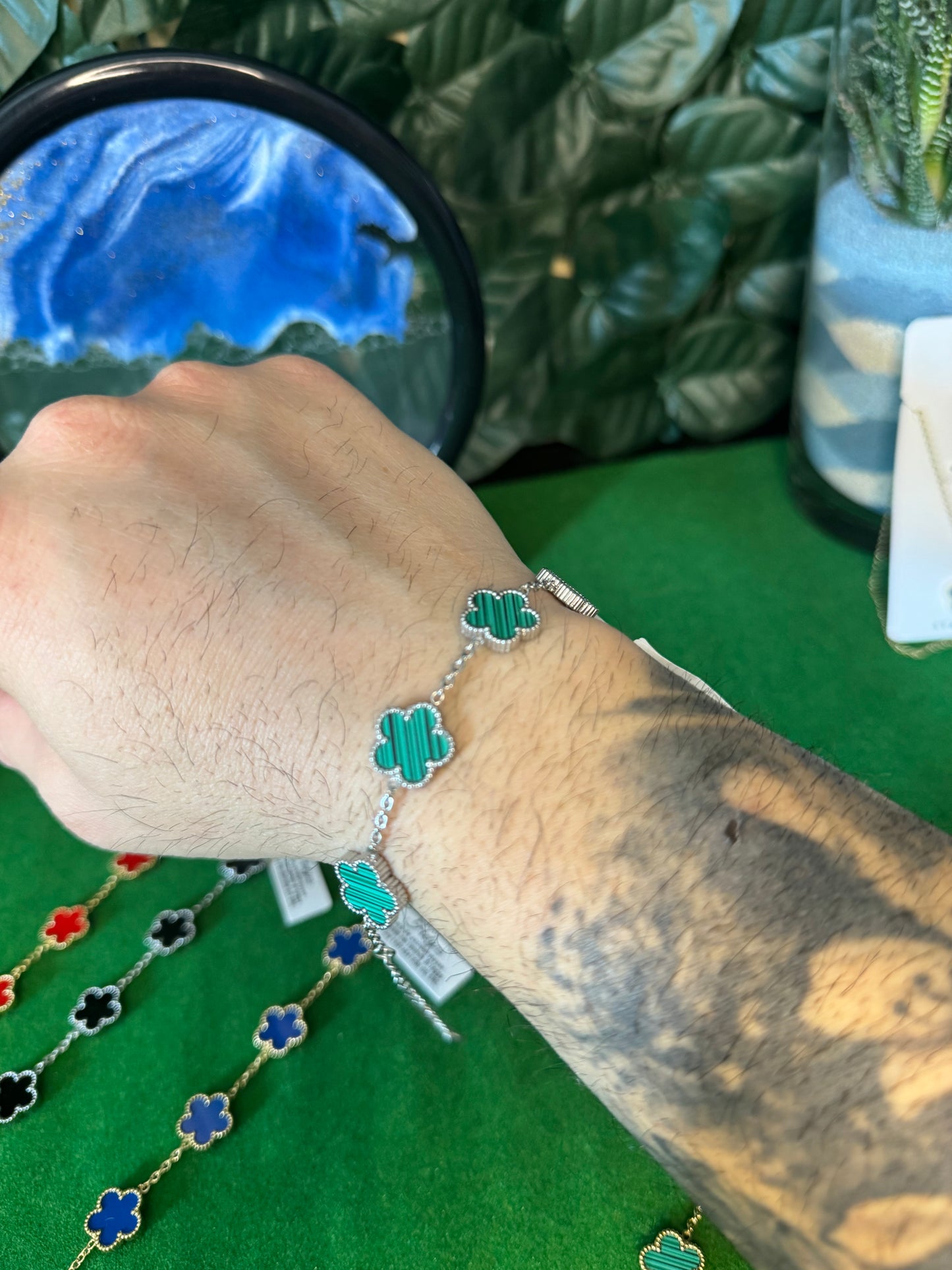 Bracciale con fiori colorati in Acciaio