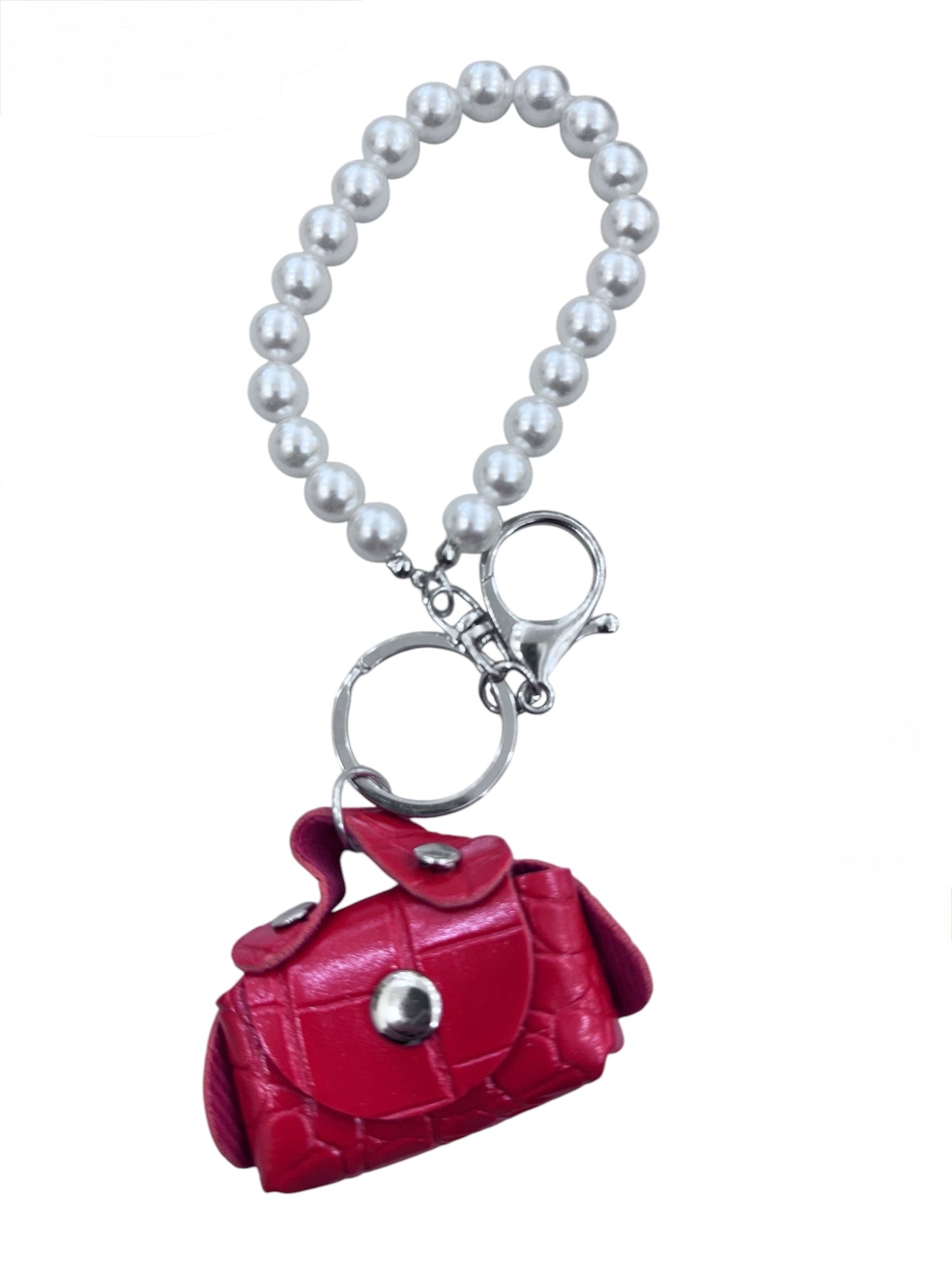 Portachiavi con Perle e Borsetta