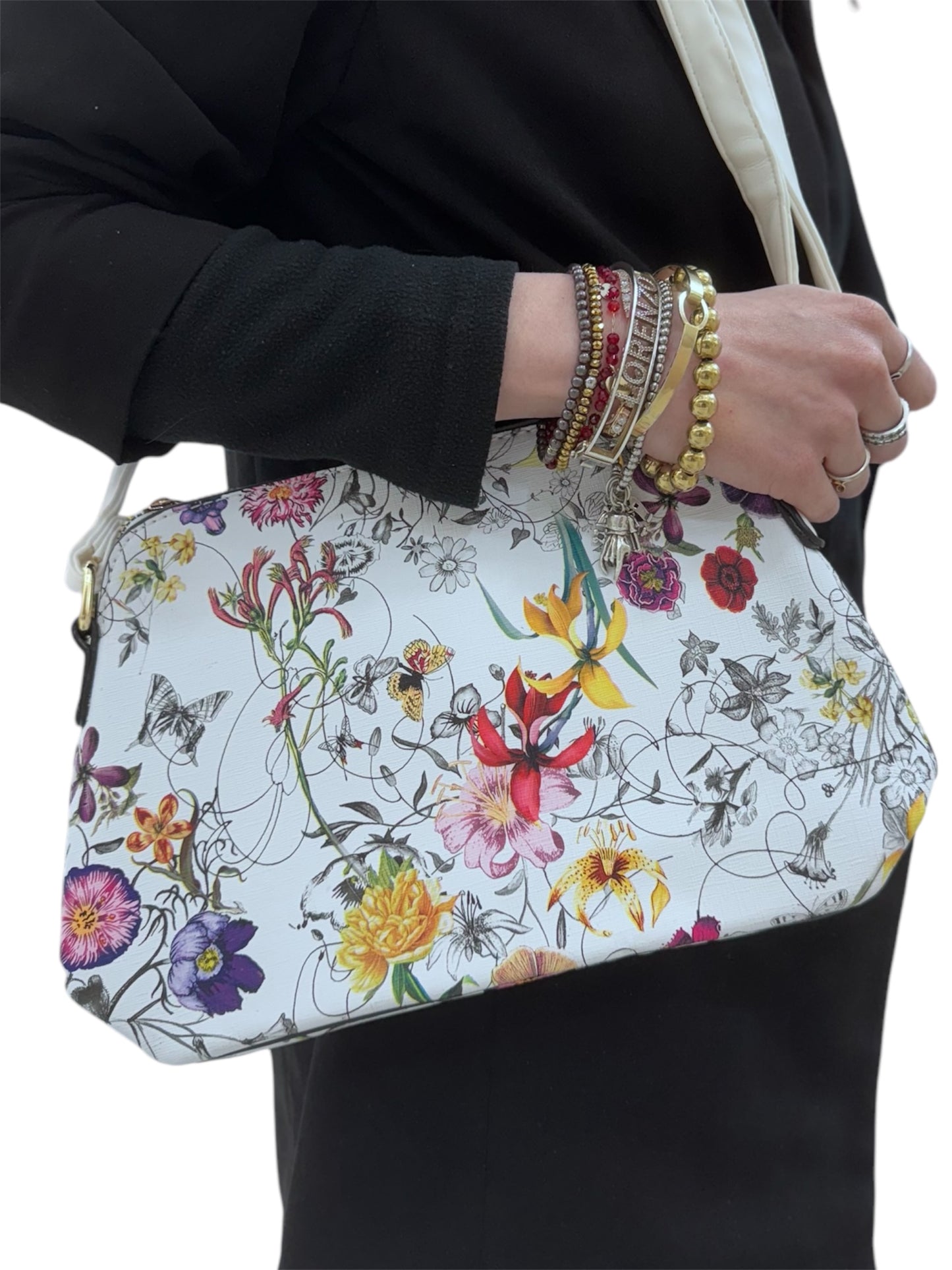 Set 3 Borse Primavera con fiori colorati e borsa tracolla Tote
